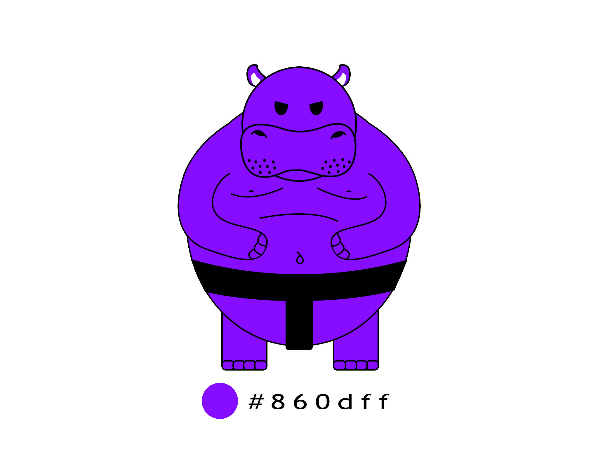 Hippo Character Design